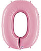 Pastel Pink Number 34" Foil Mylar Balloon (0–9)