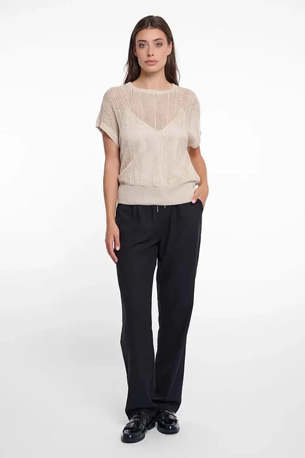 Birch Open Knit S/S Top