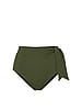 Side Tie High Waist Bottom Olive Textured Stripe