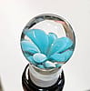 Blue Implosion Borosilicate Glass Bottle Stopper