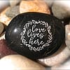 Engraved Rock: 'Love Lives Here' | Inspirational Word Stone | House Warming Gift