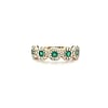 Fancy Emerald Multi Halo Ring