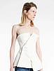 Corseted Tuxedo Top in Ivory by A.W.A.K.E. MODE
