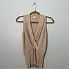 Max mara beige faux wrap knit vest top