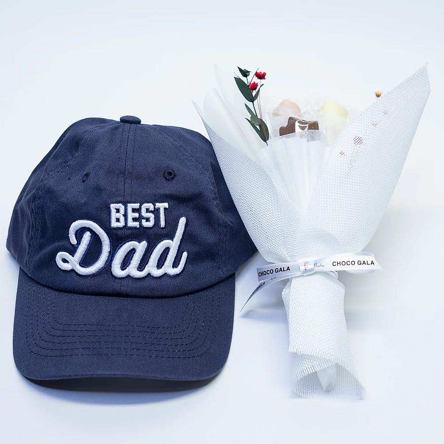 Best Dad Hat-n-Treat Deluxe Gift Set