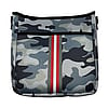Neoprene Crossbody Grey Camo with Red/Grey Stripes
