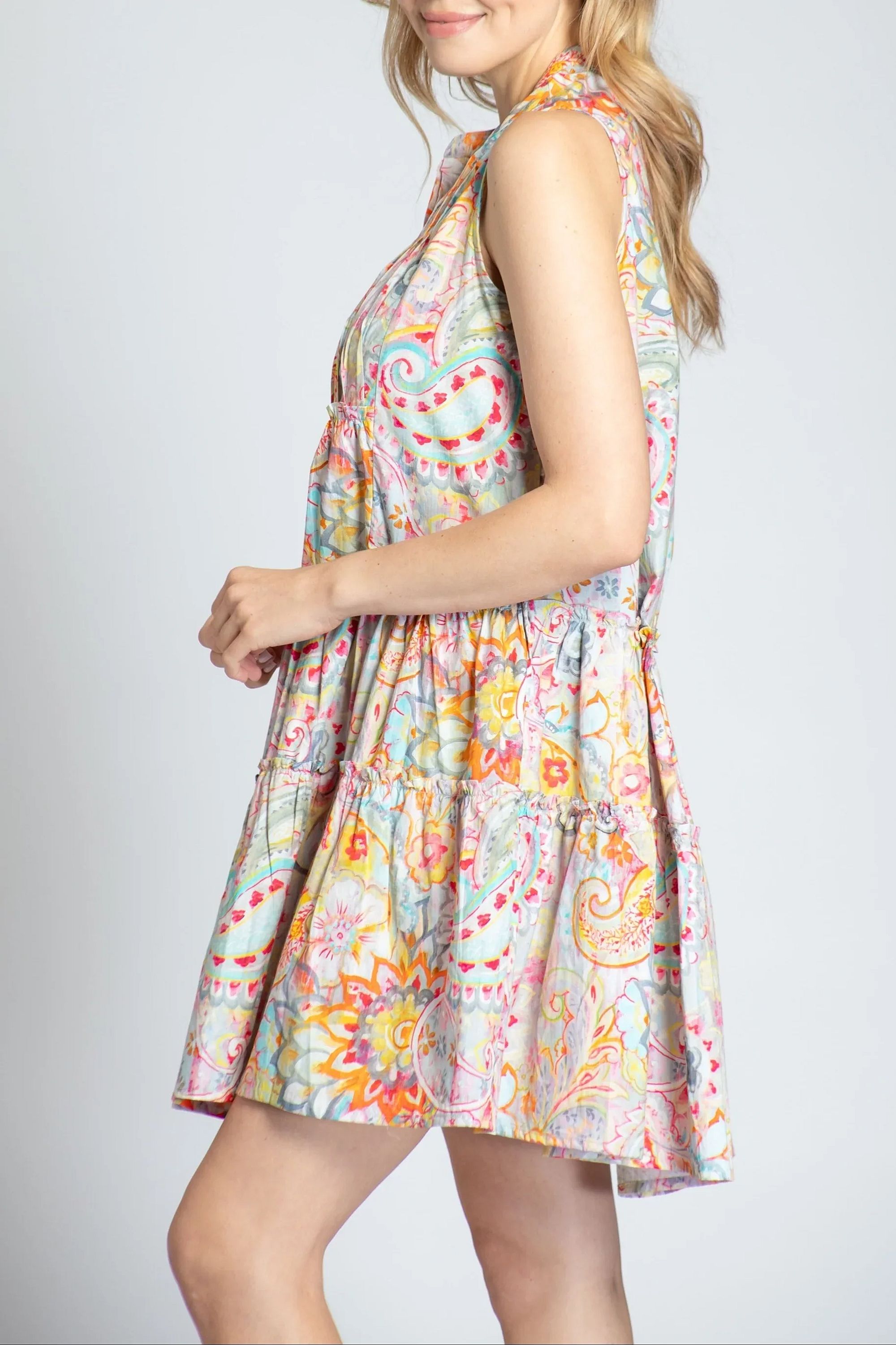 APNY Multi PinTuck Dress