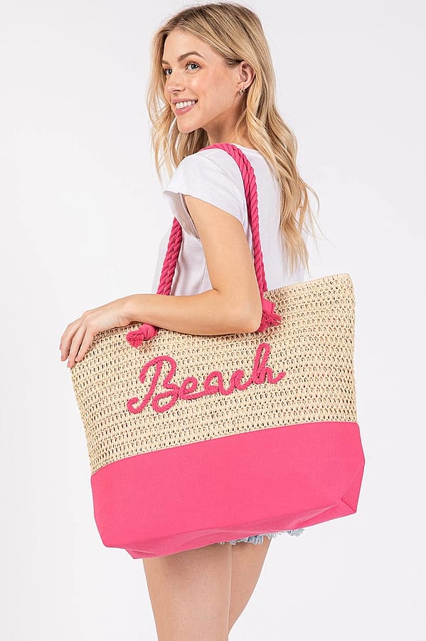 Hot Pink Girl Summer Beach Bag