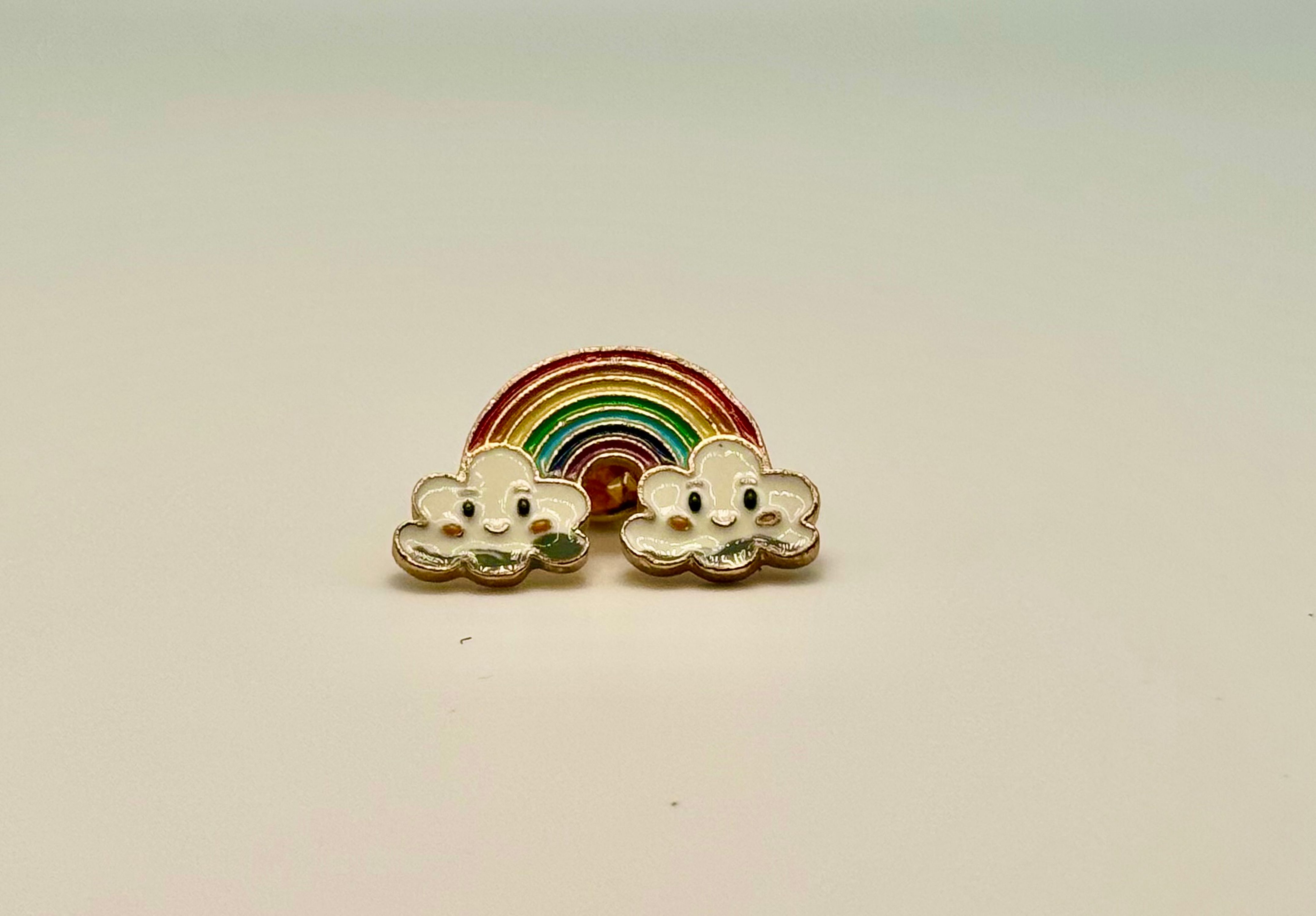 🌈 Double the Smiles Rainbow Pin ☁️☁️