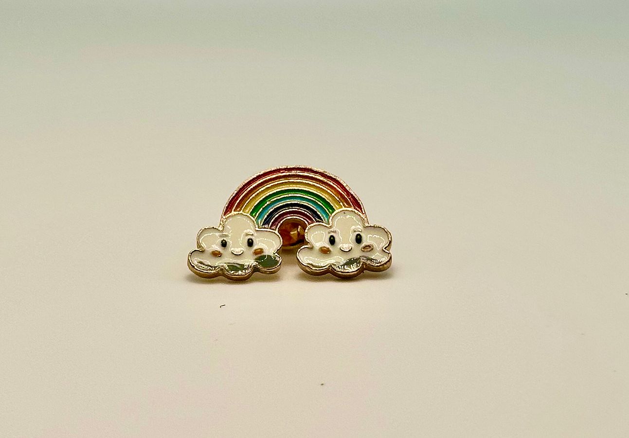 🌈 Double the Smiles Rainbow Pin ☁️☁️
