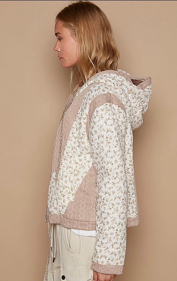 POL Ivory & Beige Floral Jacket