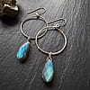 Labradorite hoop earrings