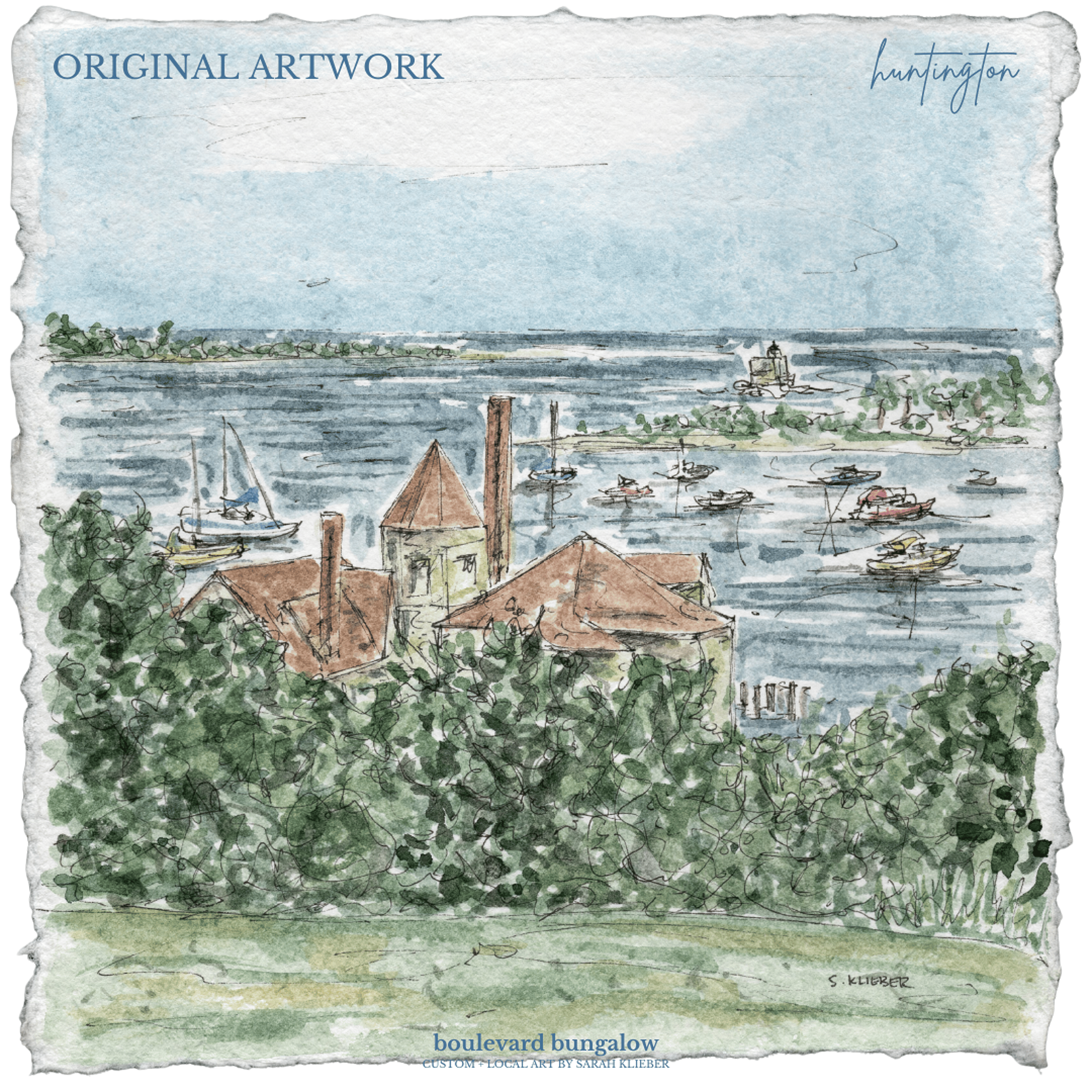 Huntington - Harbor Gold Frame 8x8