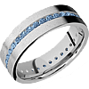 14kt White Gold Eternity Men's Wedding Band