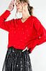 Diamond Rhinestone Sweater - Red