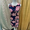 Navy Floral sleeveless Dress