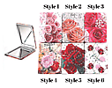 12PCS - Rose Printed Cosmetic Mirrors