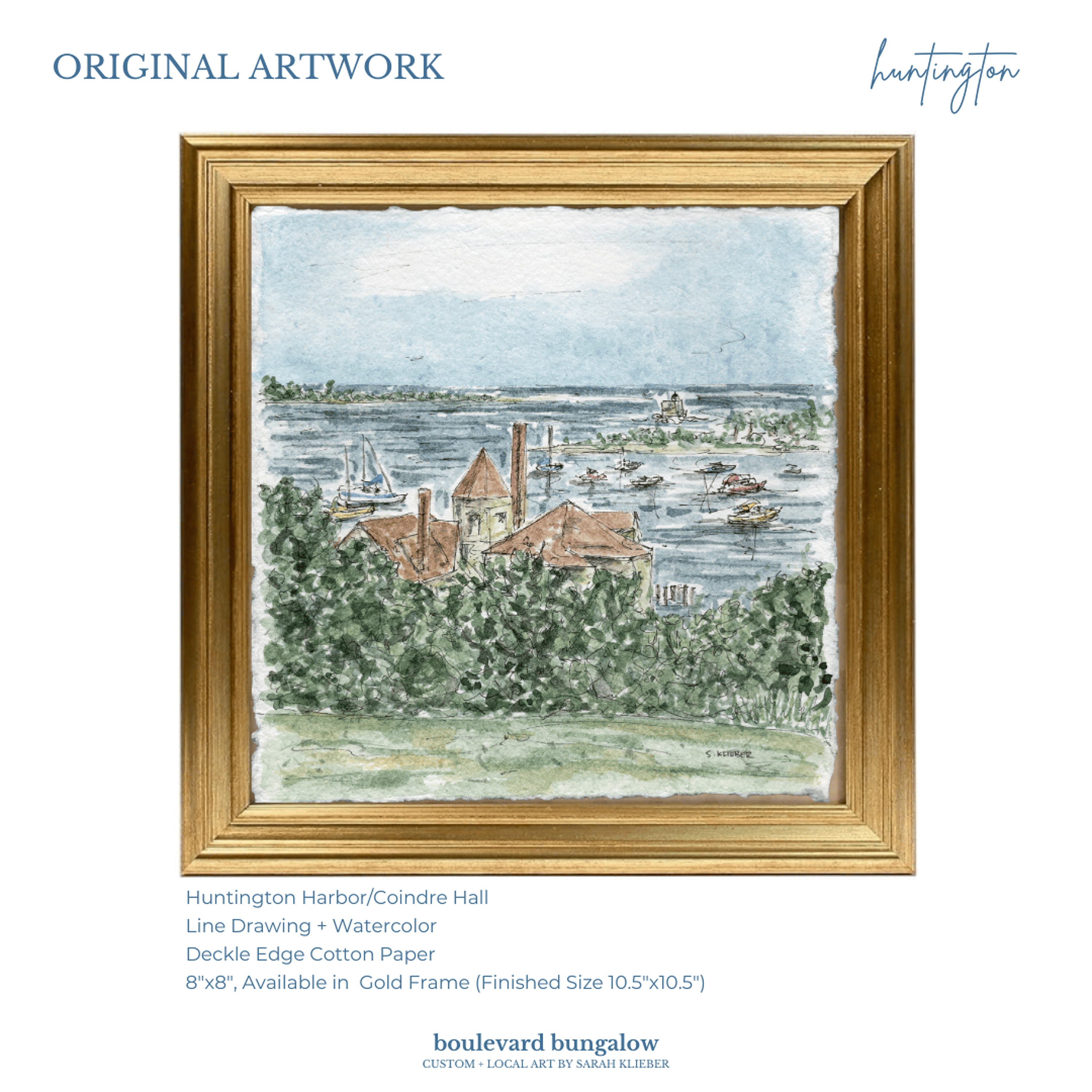 Huntington - Harbor Gold Frame 8x8