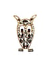 Vintage Rhinestone Owl Pin