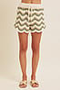 In February Sand/Olive Wavy Multi-Stripe Shorts