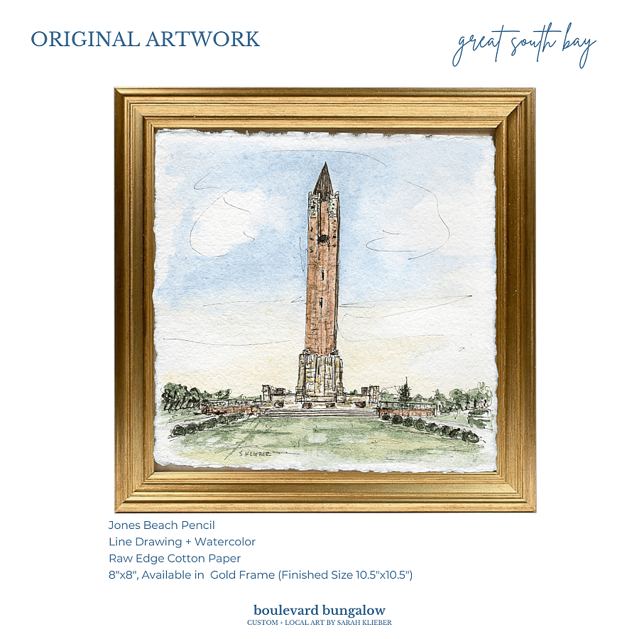 Great South Bay Collection - Jones Beach Pencil 8"x8"