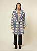 FRNCH Plaid Sherpa Coat