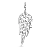 CZ Angel Wing Charm - Silver