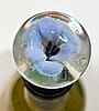Blue flower borosilicate glass bottle stopper for non-carbonated wine and olive oil