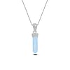 Natural Aquamarine Sterling Silver Point Pendant