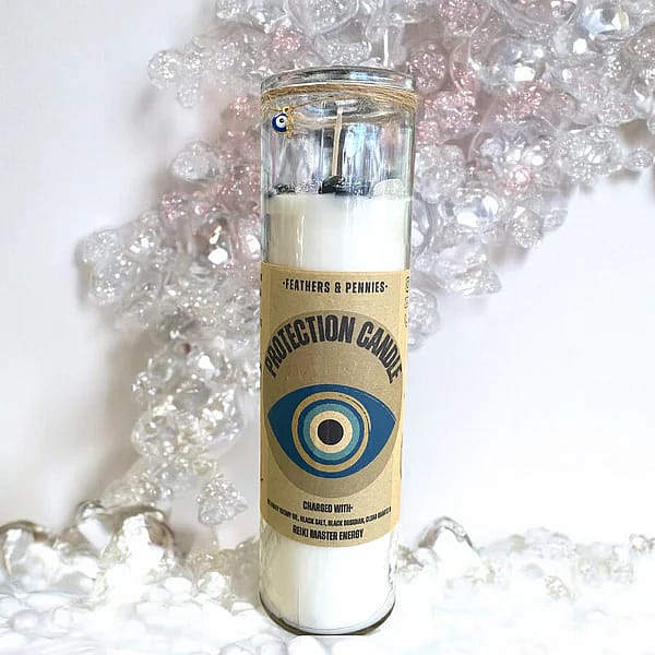 Feathers & Pennies Protection Candle
