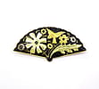 1960s Vintage Fan Shaped Spanish Damascene Brooch