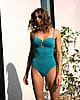 Juliette One Piece In Jungle Green Metallic Pique