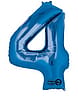 Blue Number  34" Mylar Helium Balloon (0–9) 