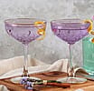 Crystal Champagne/Cocktail Glasses - Lilac