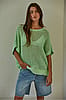 By Together Mint Knit Fishnet Sweater