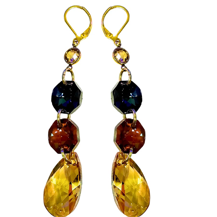 Brenda Perruzza Jewelry Teardrop swarovski earrings *TS*