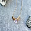 Slinky rose quartz necklace