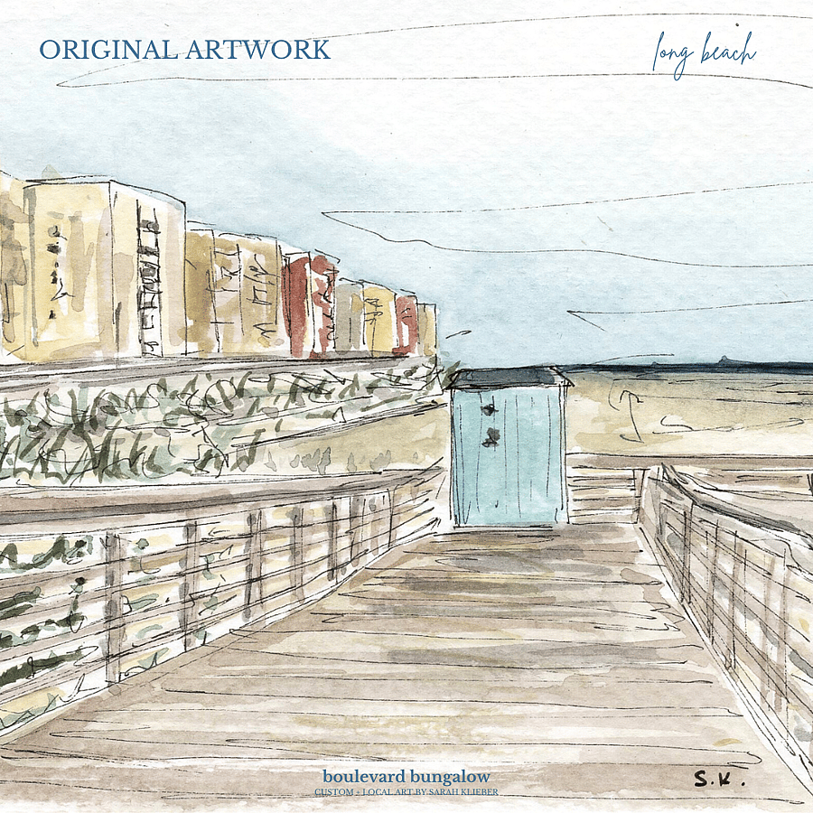 Long Beach - Ticket Booth and Boardwalk 4"x 6"