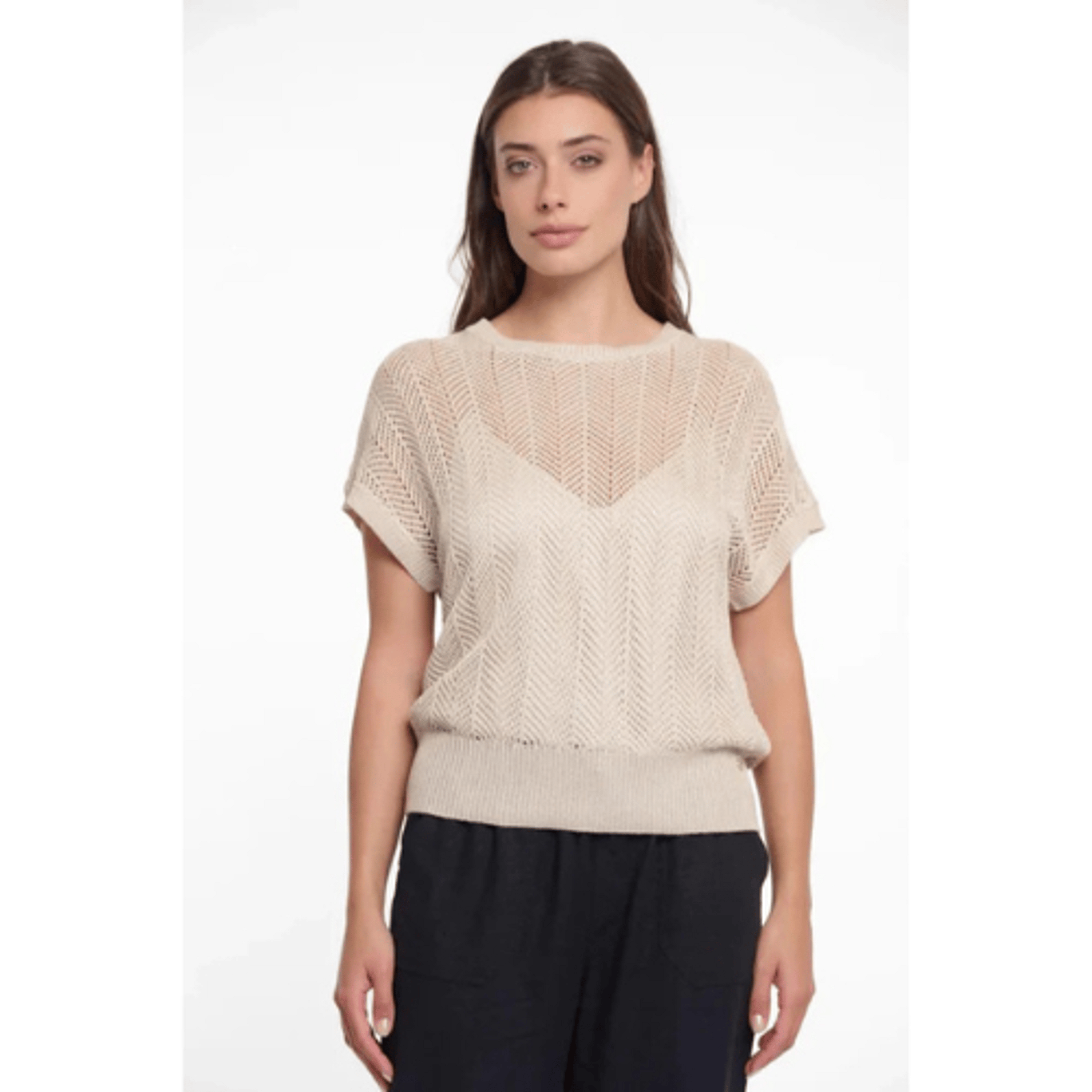 Birch Open Knit S/S Top