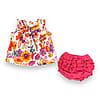 Baby Tag-Along Dress with Ruffle Diaper Cover in Cottage Floral Print