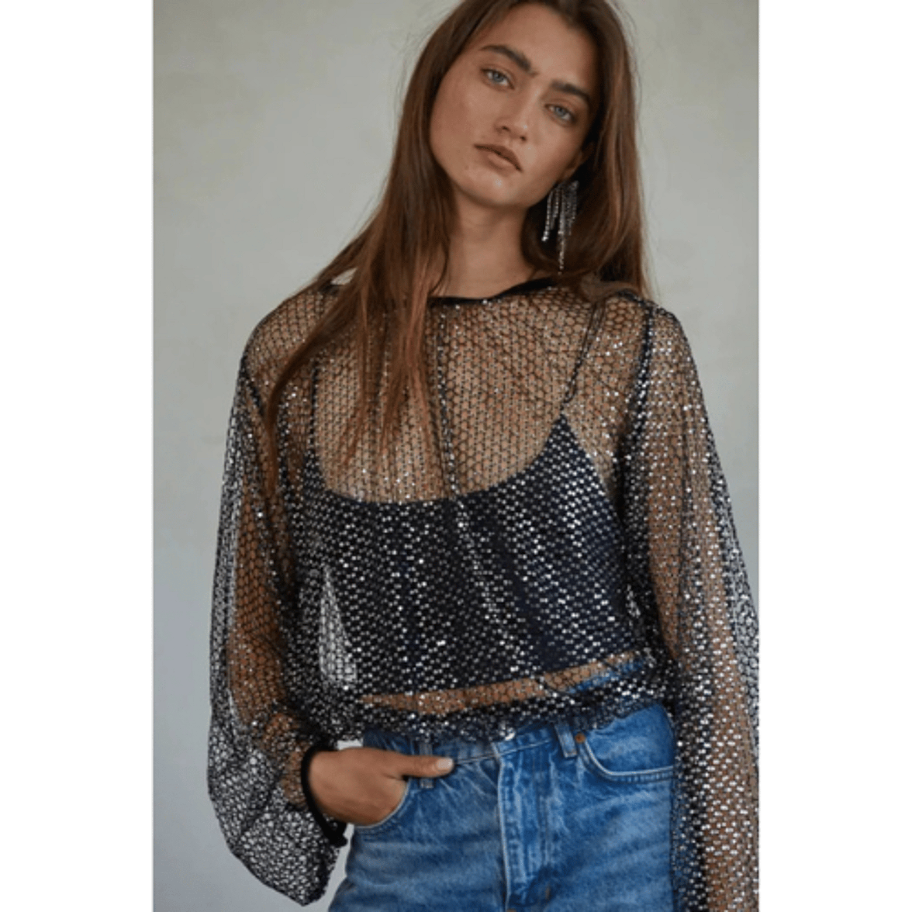 By Together Black Woven Top