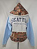 Up-Cycled Woman's Pullover Hoodie Sweater - Paisley in Seattle