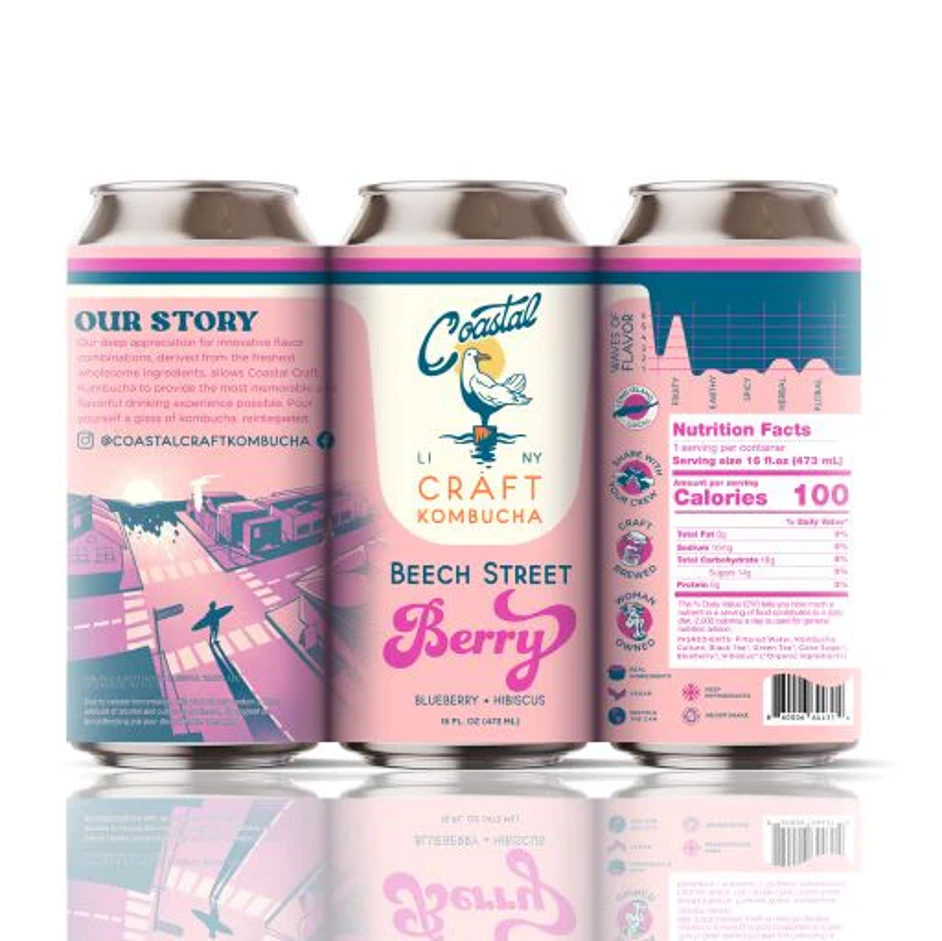 Coastal Craft Kombucha Beech Street Berry