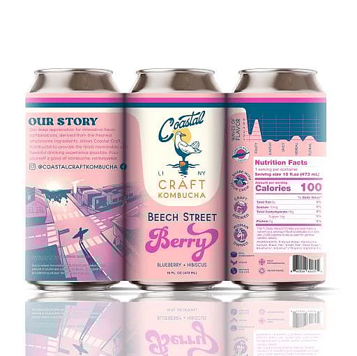 Coastal Craft Kombucha Beech Street Berry