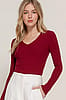 Softly Yours Ribbed Long Sleeve - Red