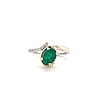 Two-Tone Diamond Emerald Ring
