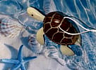 Sea Turtle Natural Tagua Carvings, Sea Turtle Decor, Sea Turtle Miniature, Tagua Ornaments, Decoration, Christmas tree decor NEW