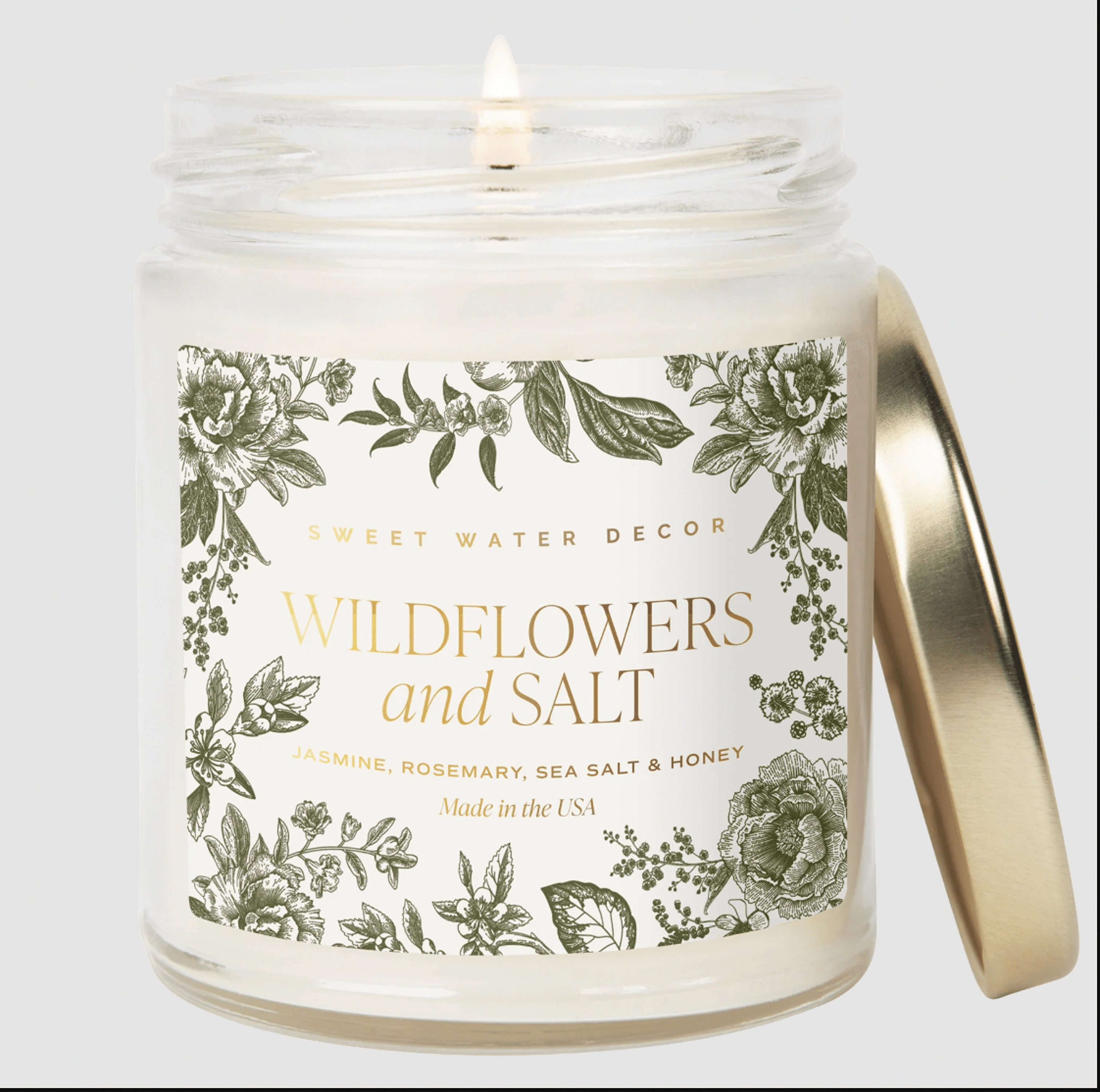 Wildflowers and Salt Candle