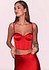 Fleur Du Mal Cropped Hamptons Bustier - Rouge