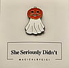 Pumpkin Ghost Enamel Pin